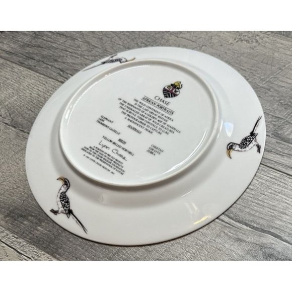 Lynn Chase African Portraits Zebra Plate Lot of 2 Luncheon Salad 9" Vintage NWOT - Picture 8 of 10